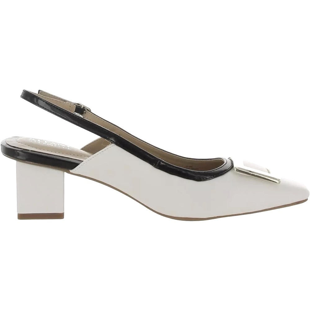 Alfani Women's Cienna Slingback Pumps, White Smooth - Picture 7 of 8